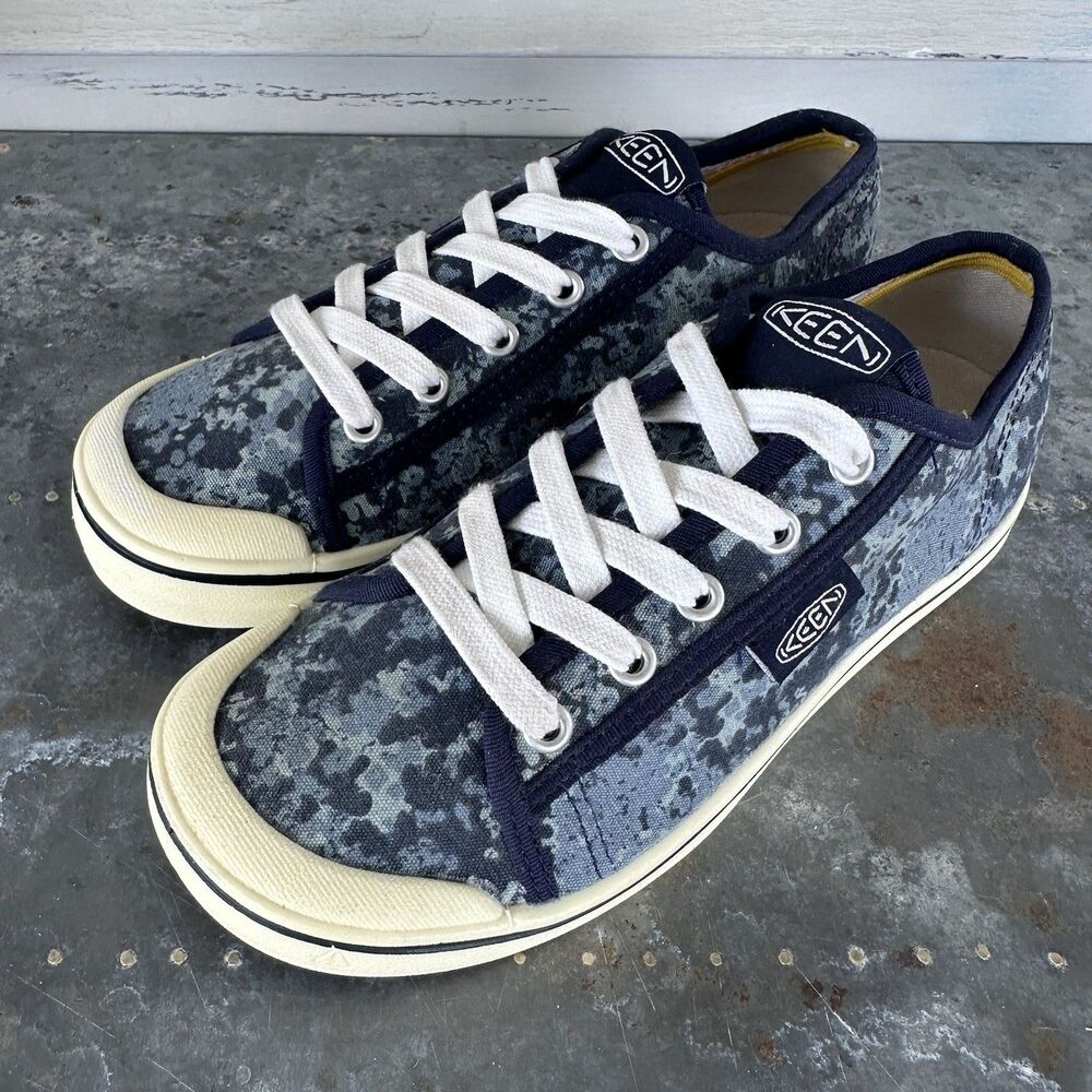 KEEN Elsa Lite Blue Camo Canvas Sneakers Womens 6.5